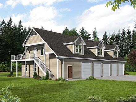 Garage-Living Plan 40801 Elevation