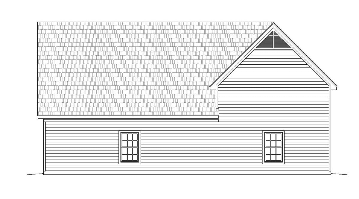 Ranch Traditional Rear Elevation of Plan 40803