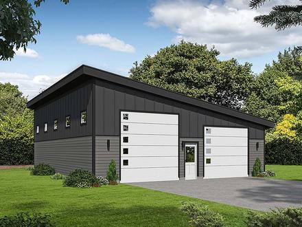 Contemporary Modern Elevation of Plan 40807