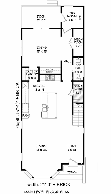 House Plan 40809 First Level Plan