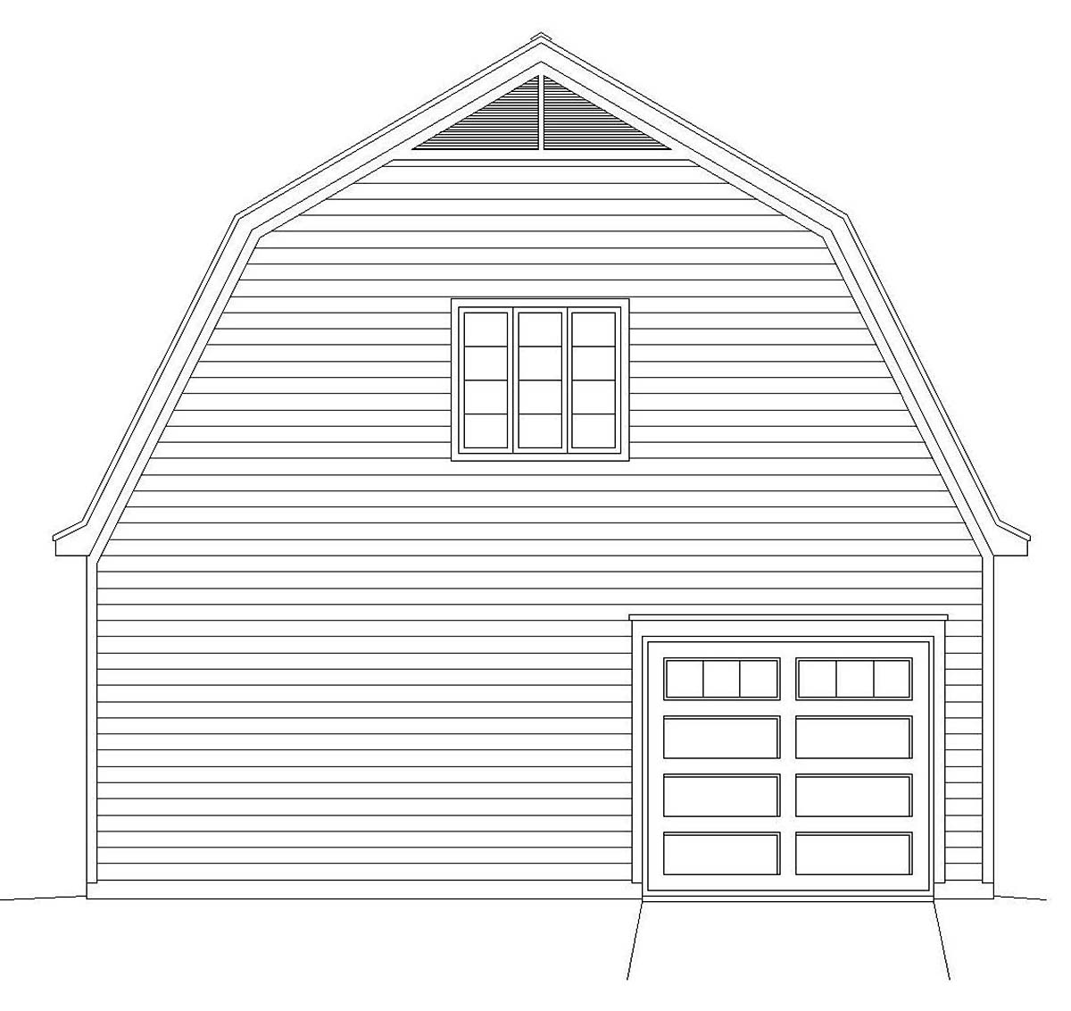 Farmhouse Rear Elevation of Plan 40815