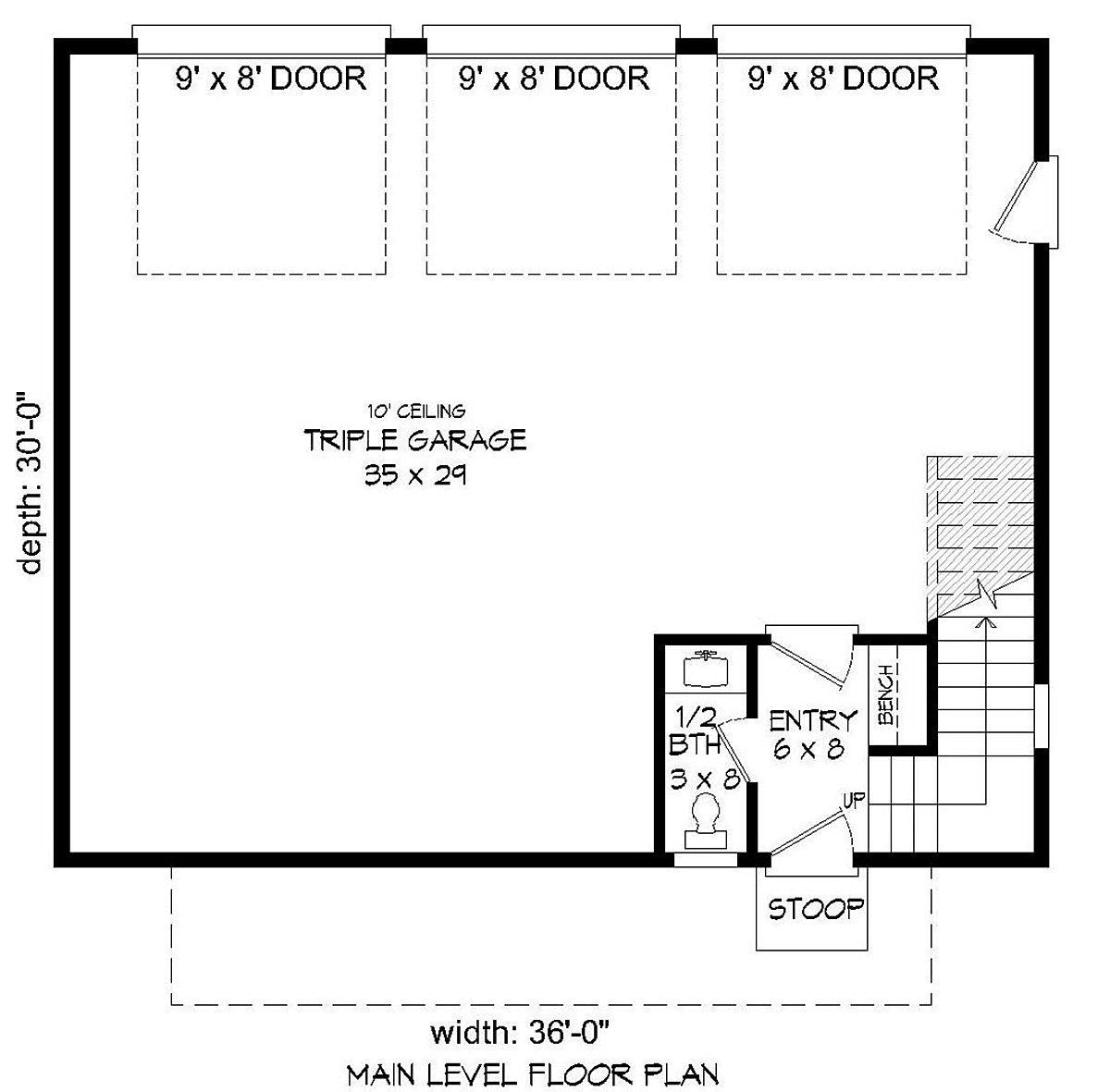 Contemporary Modern Level One of Plan 40817