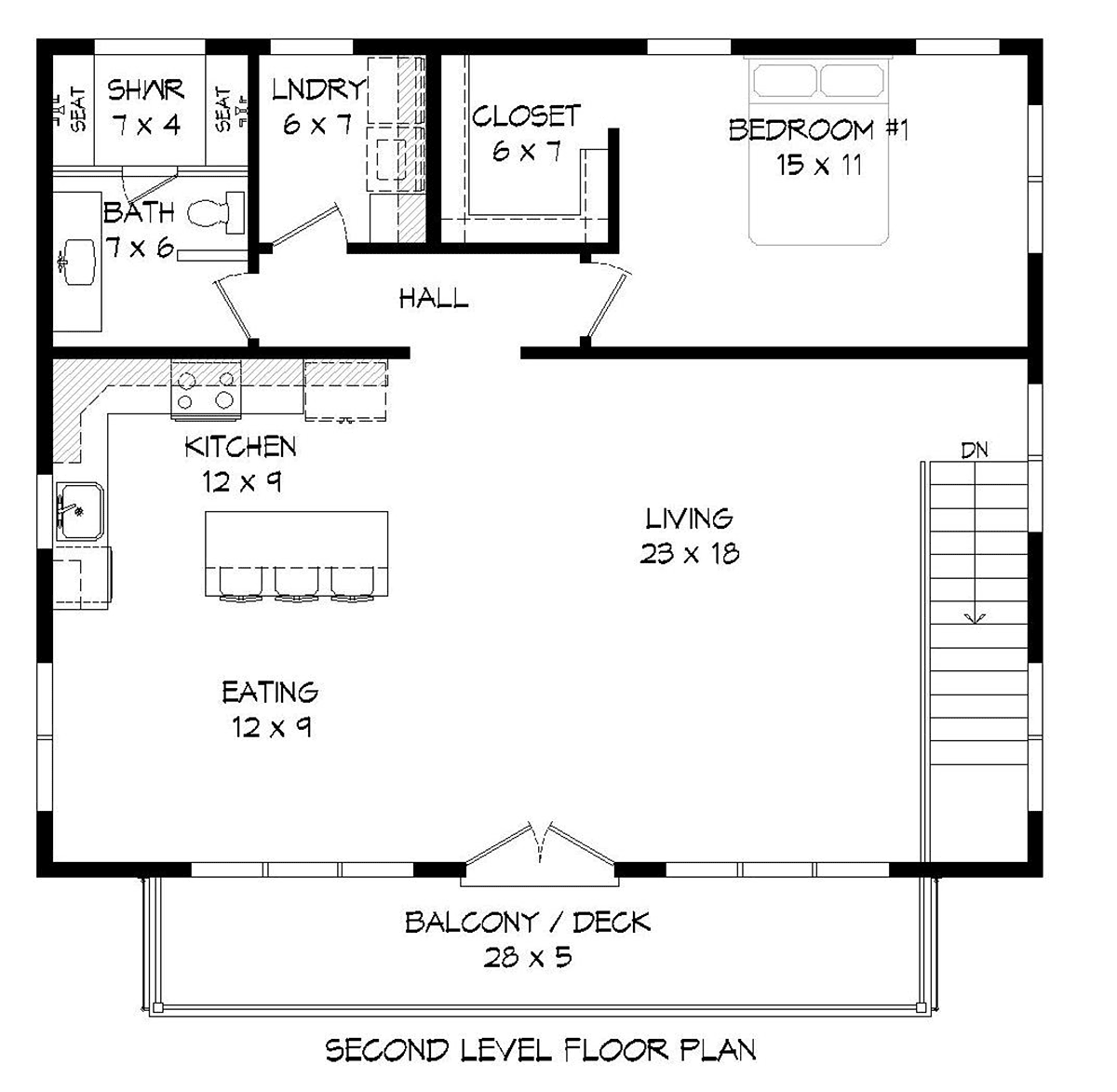 House Plan 40817 Level Two