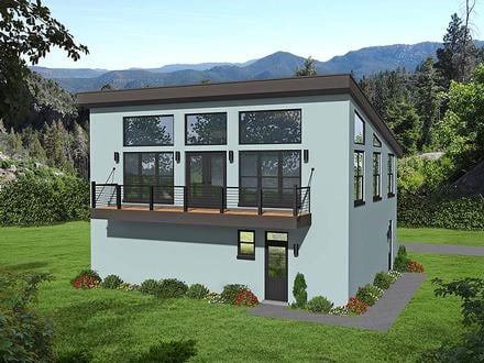 Contemporary Modern Elevation of Plan 40817