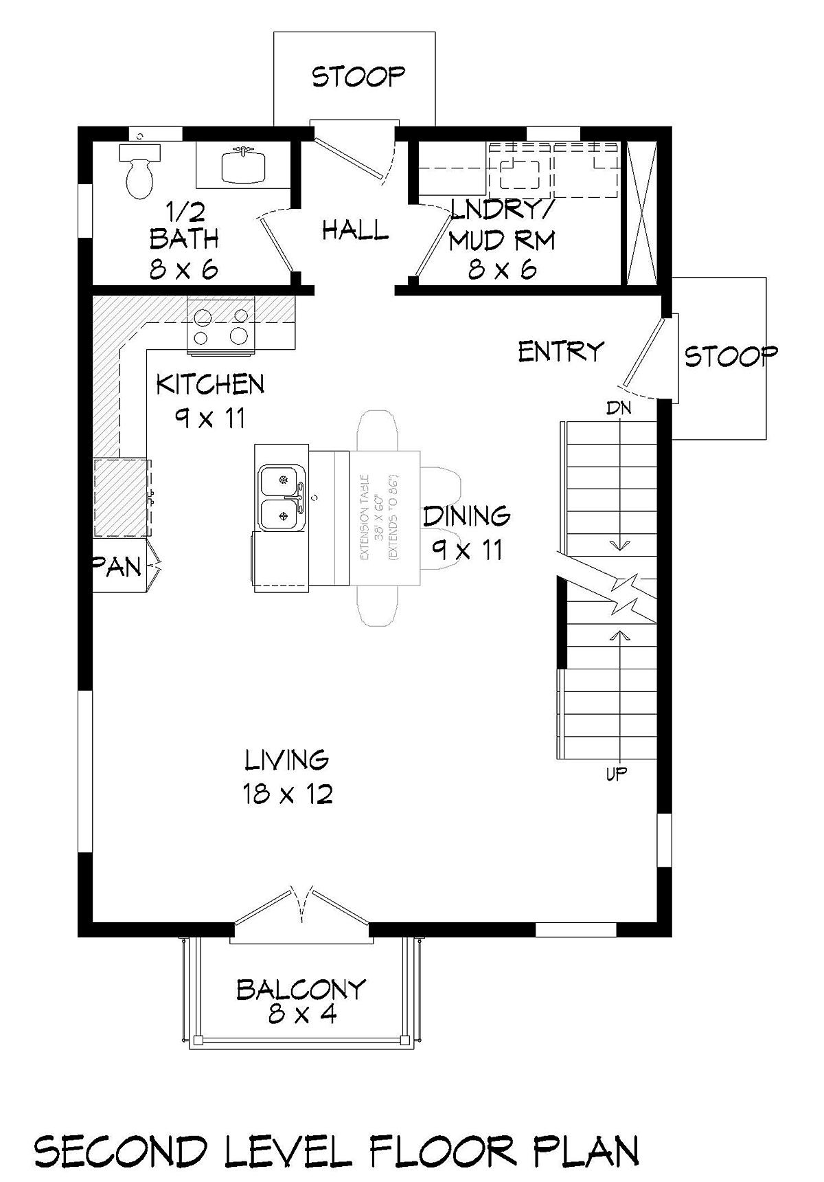 Contemporary Modern Level One of Plan 40821