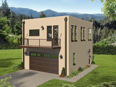 Coastal Contemporary Modern Elevation of Plan 40830