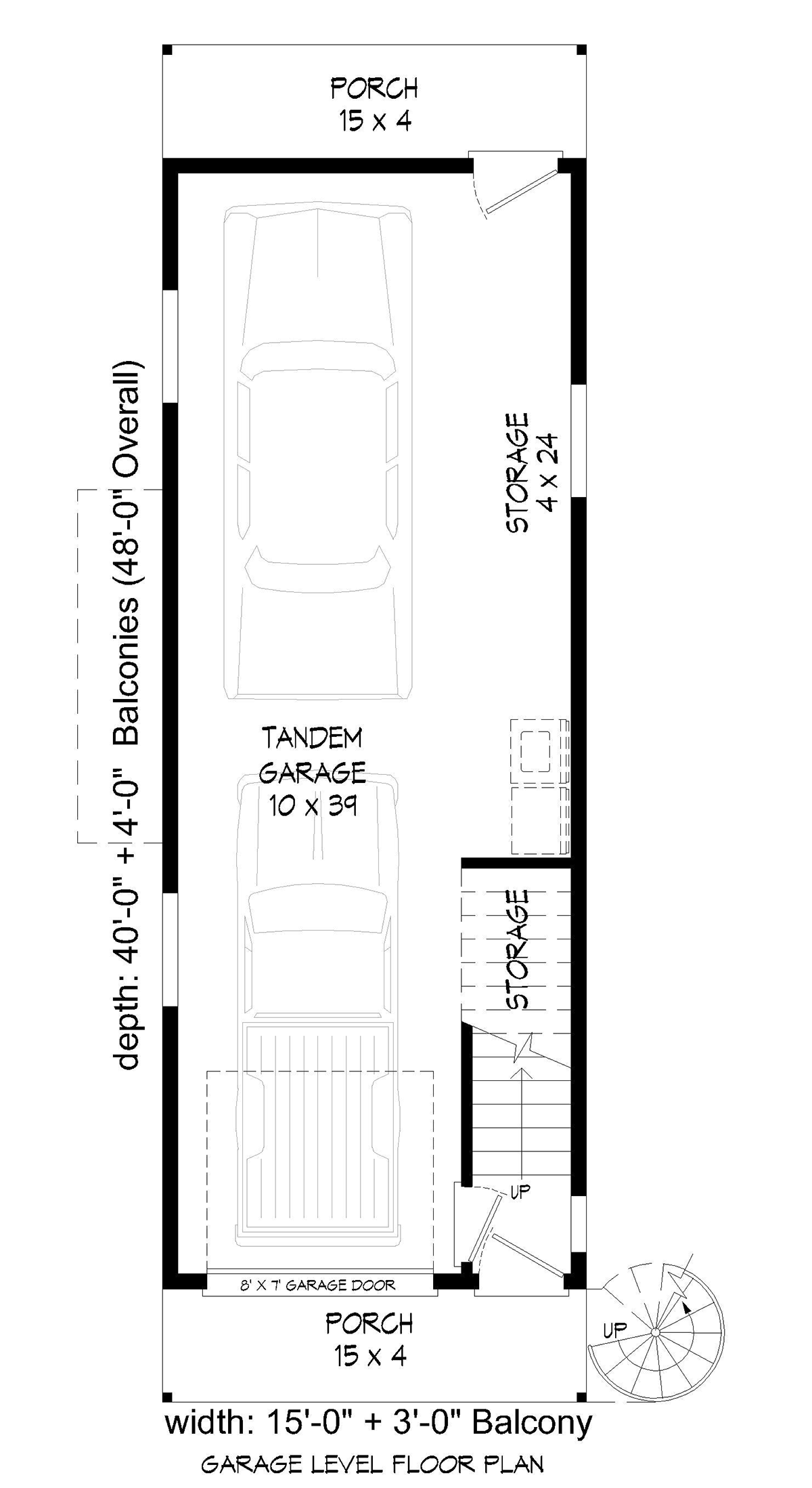 Contemporary Modern Narrow Lot Level One of Plan 40839