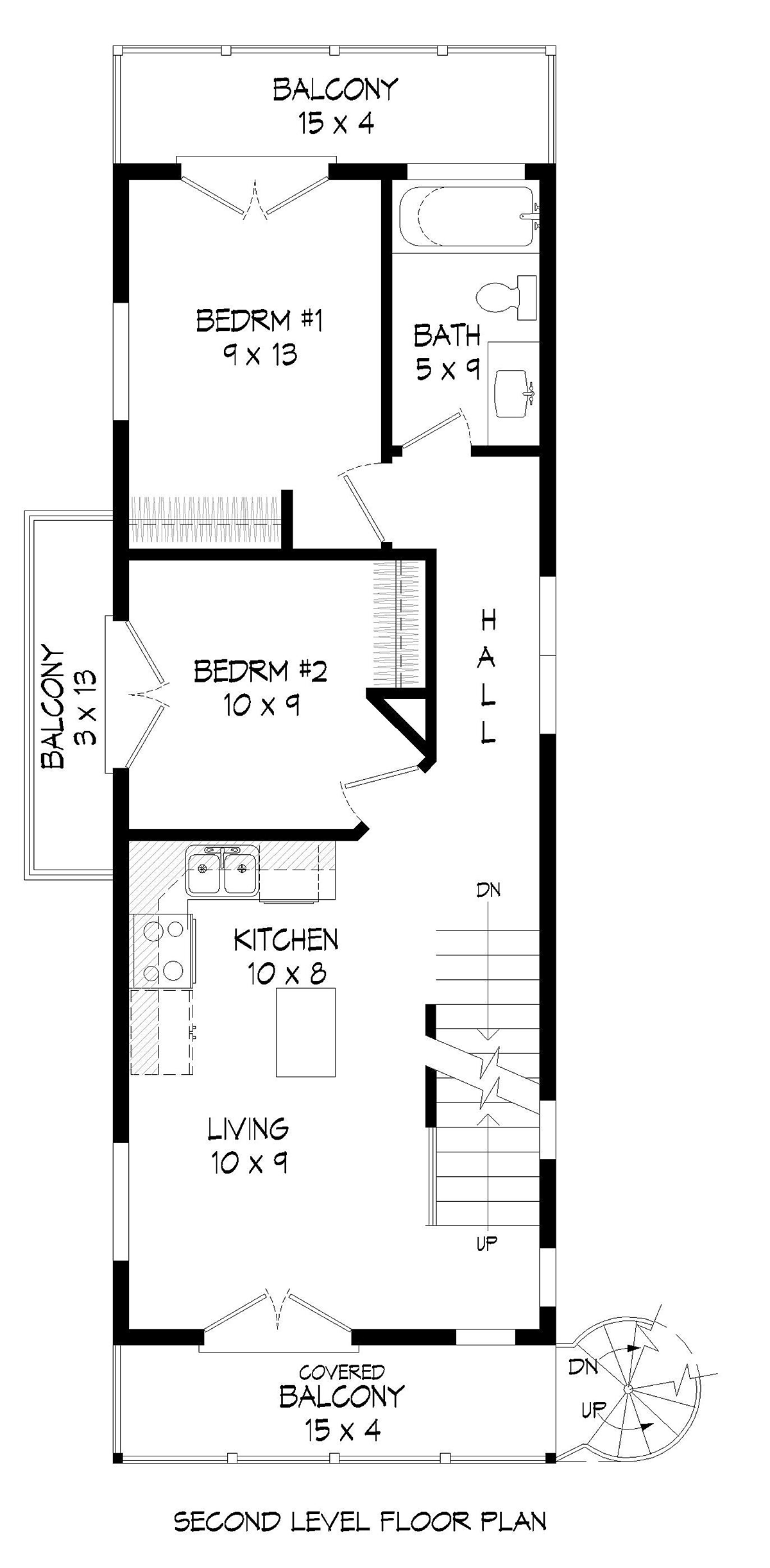 Contemporary Modern Narrow Lot Level Two of Plan 40839