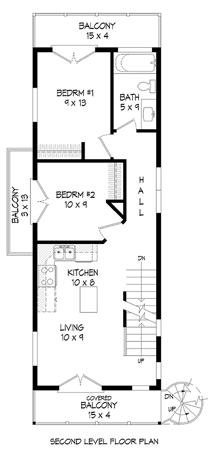 House Plan 40839 Second Level Plan