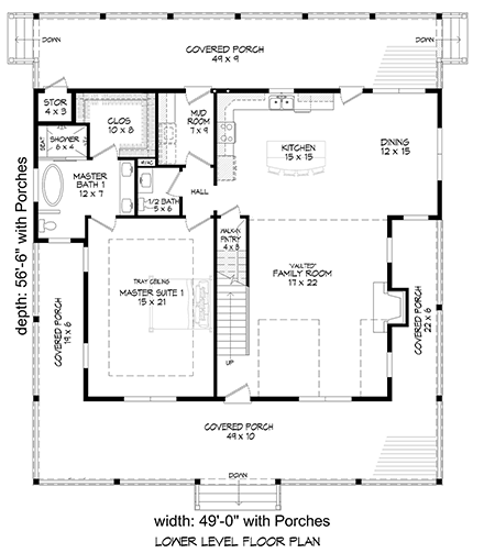 House Plan 40841 First Level Plan