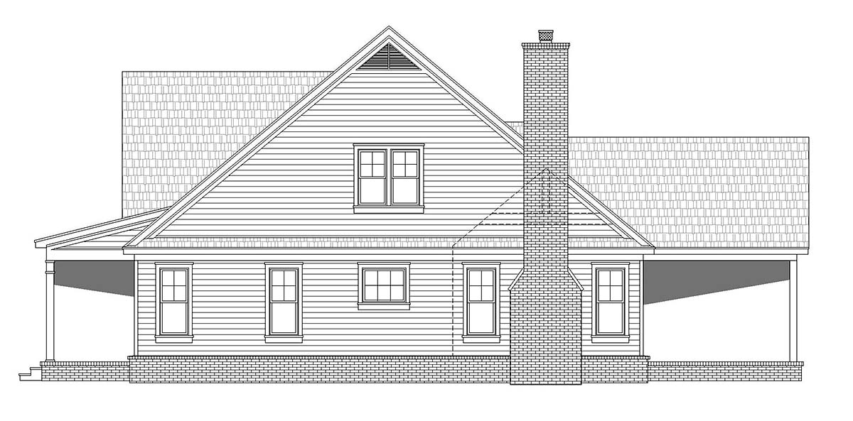 Country Plan with 2400 Sq. Ft., 3 Bedrooms, 2 Bathrooms, 2 Car Garage Picture 2