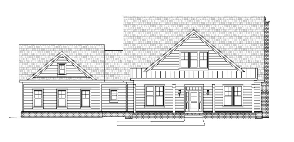 Country Plan with 2400 Sq. Ft., 3 Bedrooms, 2 Bathrooms, 2 Car Garage Picture 4