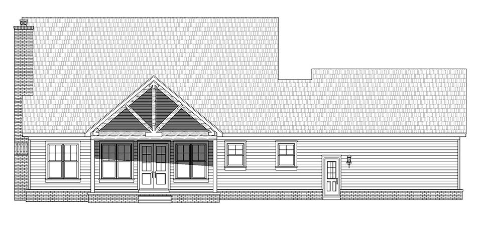 Country Plan with 2400 Sq. Ft., 3 Bedrooms, 2 Bathrooms, 2 Car Garage Picture 5