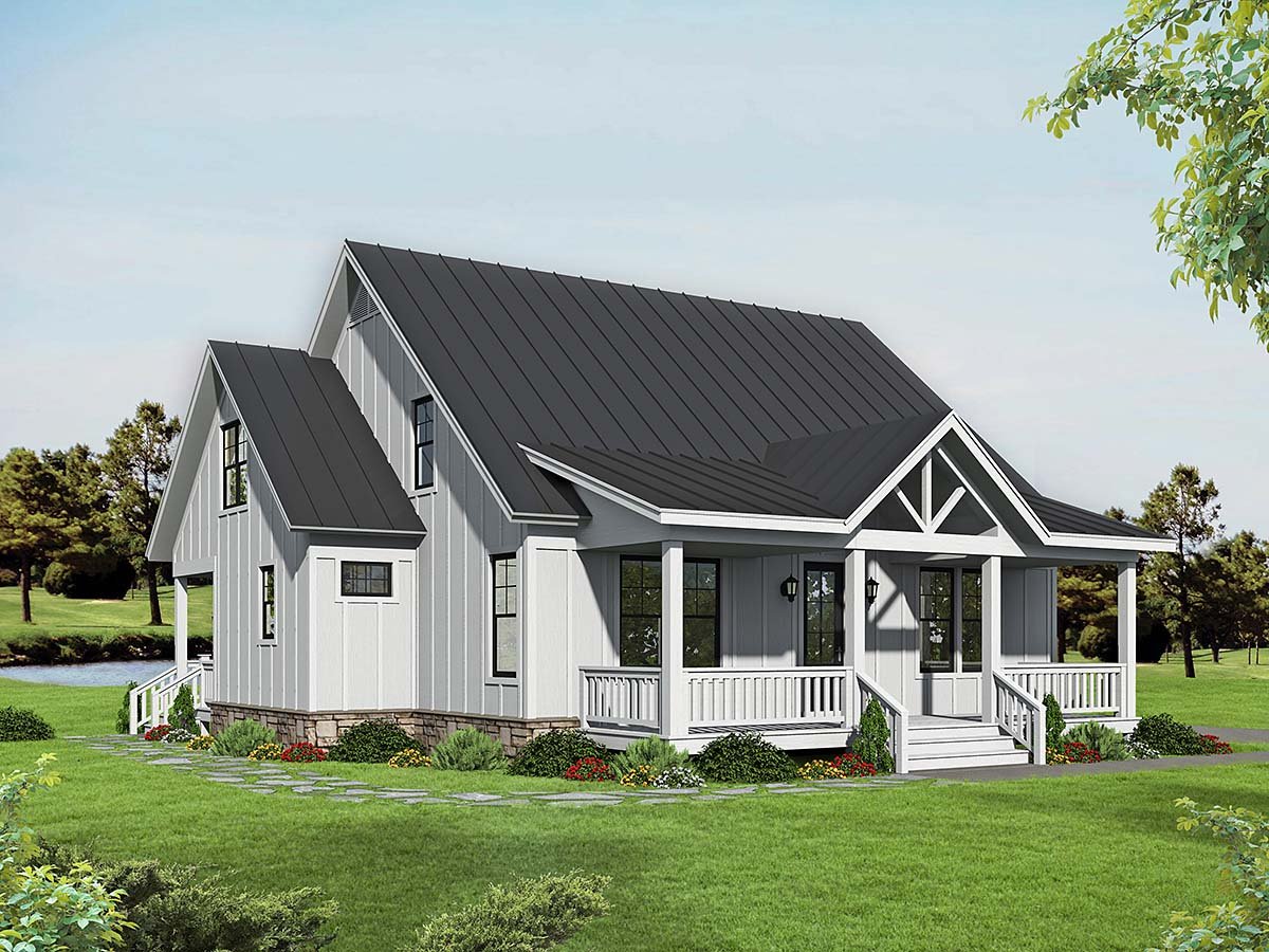 Bungalow, Cabin, Cottage, Country Plan with 2227 Sq. Ft., 3 Bedrooms, 3 Bathrooms Elevation