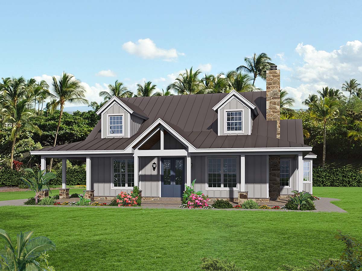 Bungalow, Cottage, Country Plan with 2250 Sq. Ft., 3 Bedrooms, 4 Bathrooms Elevation