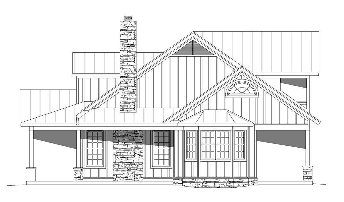 Bungalow, Cottage, Country Plan with 2250 Sq. Ft., 3 Bedrooms, 4 Bathrooms Picture 2