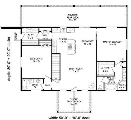 House Plan 40848 First Level Plan