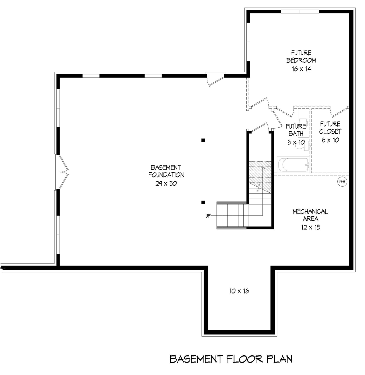 Country Farmhouse Southern Lower Level of Plan 40849