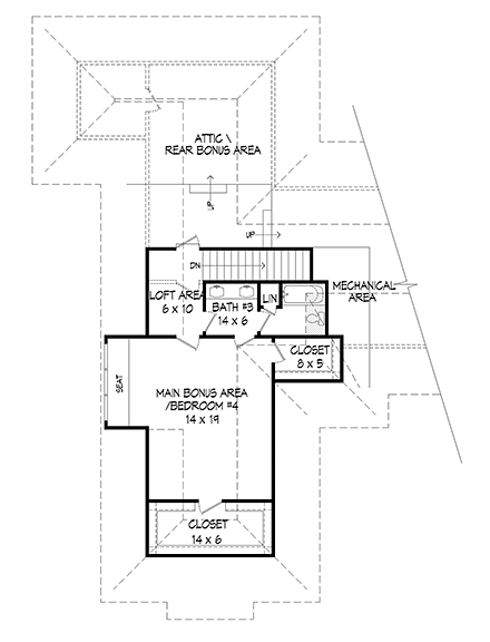 House Plan 40853 Second Level Plan