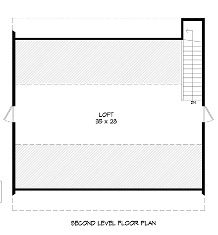 Garage Plan 40855 - 2 Car Garage Second Level Plan