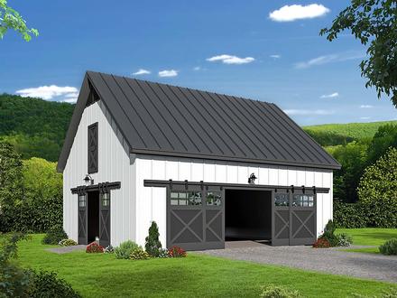 Country Farmhouse Elevation of Plan 40855