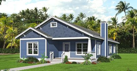 Country Farmhouse Ranch Traditional Elevation of Plan 40859