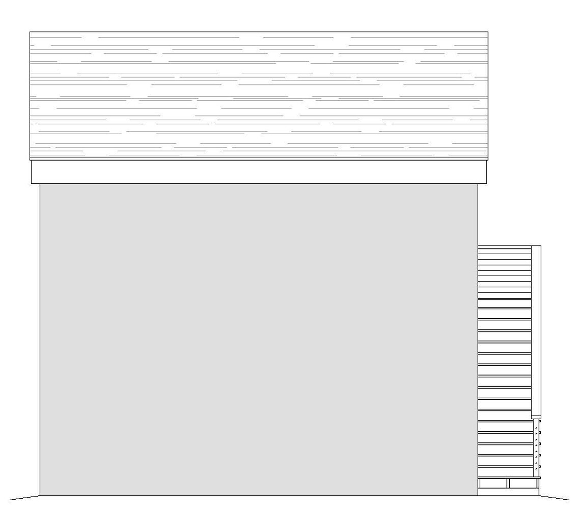 Coastal, Contemporary, Modern 2 Car Garage Apartment Plan 40865 Rear Elevation