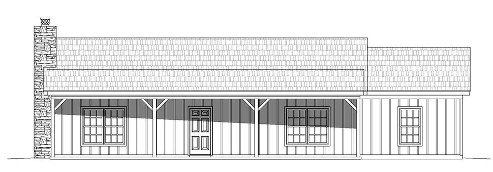 Plan 40868 | Country, Ranch, Traditional House with 3 Bed, 2 Bath