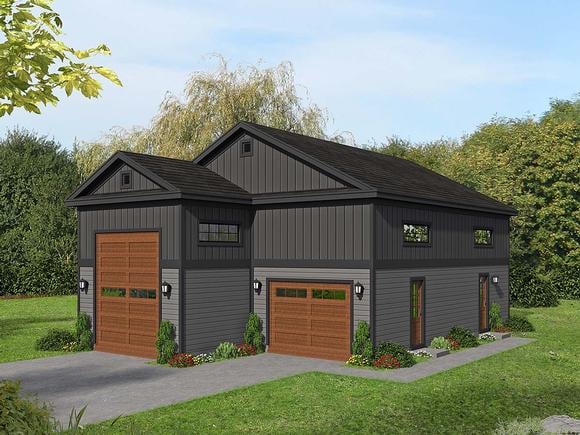 Garage Plan 40873 - 2 Car Garage Elevation