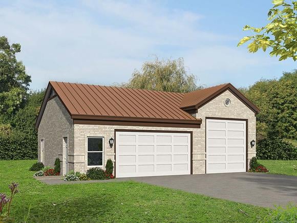 Garage Plan 40875 - 2 Car Garage Elevation