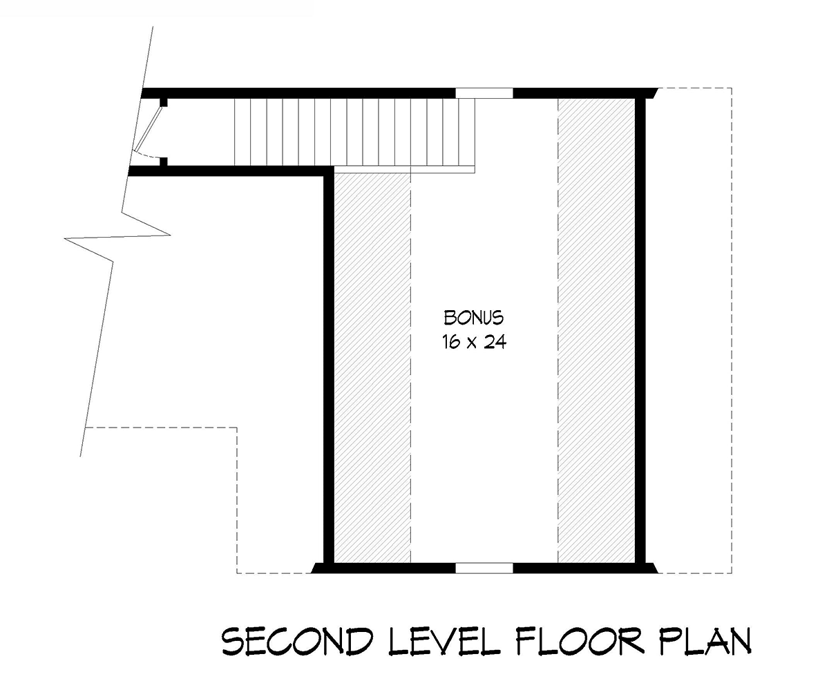 Country Farmhouse Traditional Level Two of Plan 40876