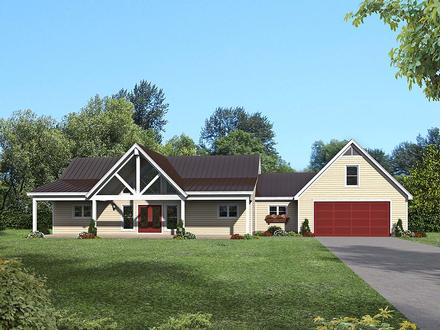 Country Farmhouse Traditional Elevation of Plan 40876