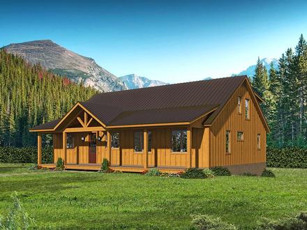 Cabin Country Log Elevation of Plan 40877