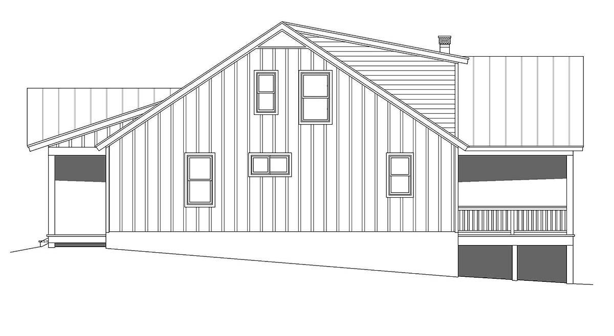 Cabin, Country, Log Plan with 2580 Sq. Ft., 3 Bedrooms, 3 Bathrooms Picture 2