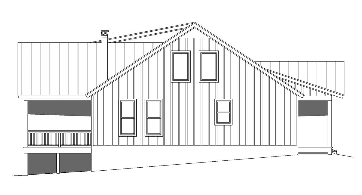 Cabin, Country, Log Plan with 2580 Sq. Ft., 3 Bedrooms, 3 Bathrooms Picture 3