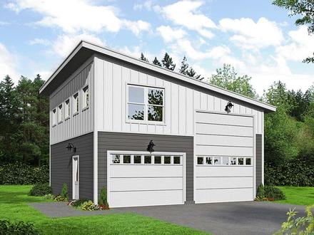 Garage Plan 40878 - 2 Car Garage Elevation