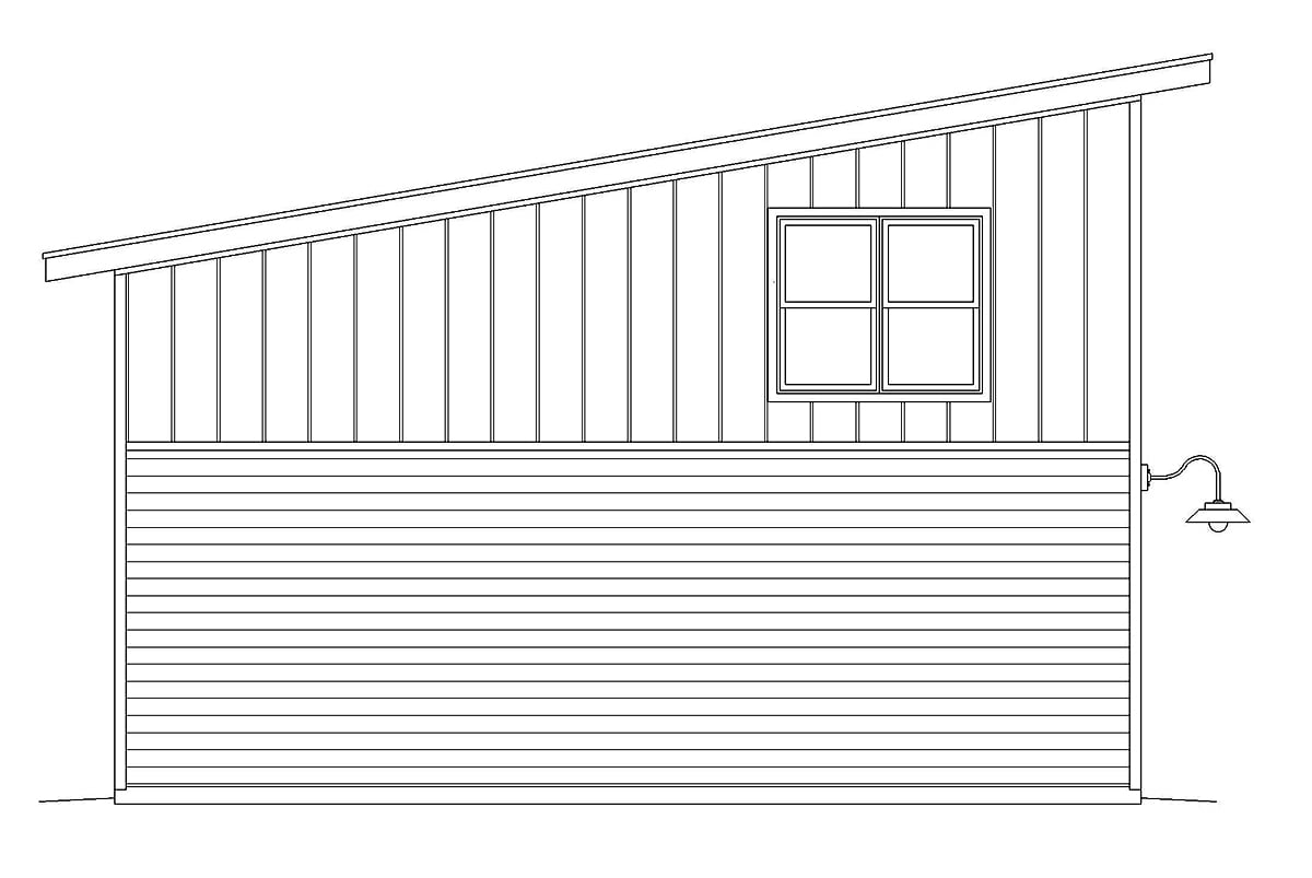 Contemporary Modern Rear Elevation of Plan 40878