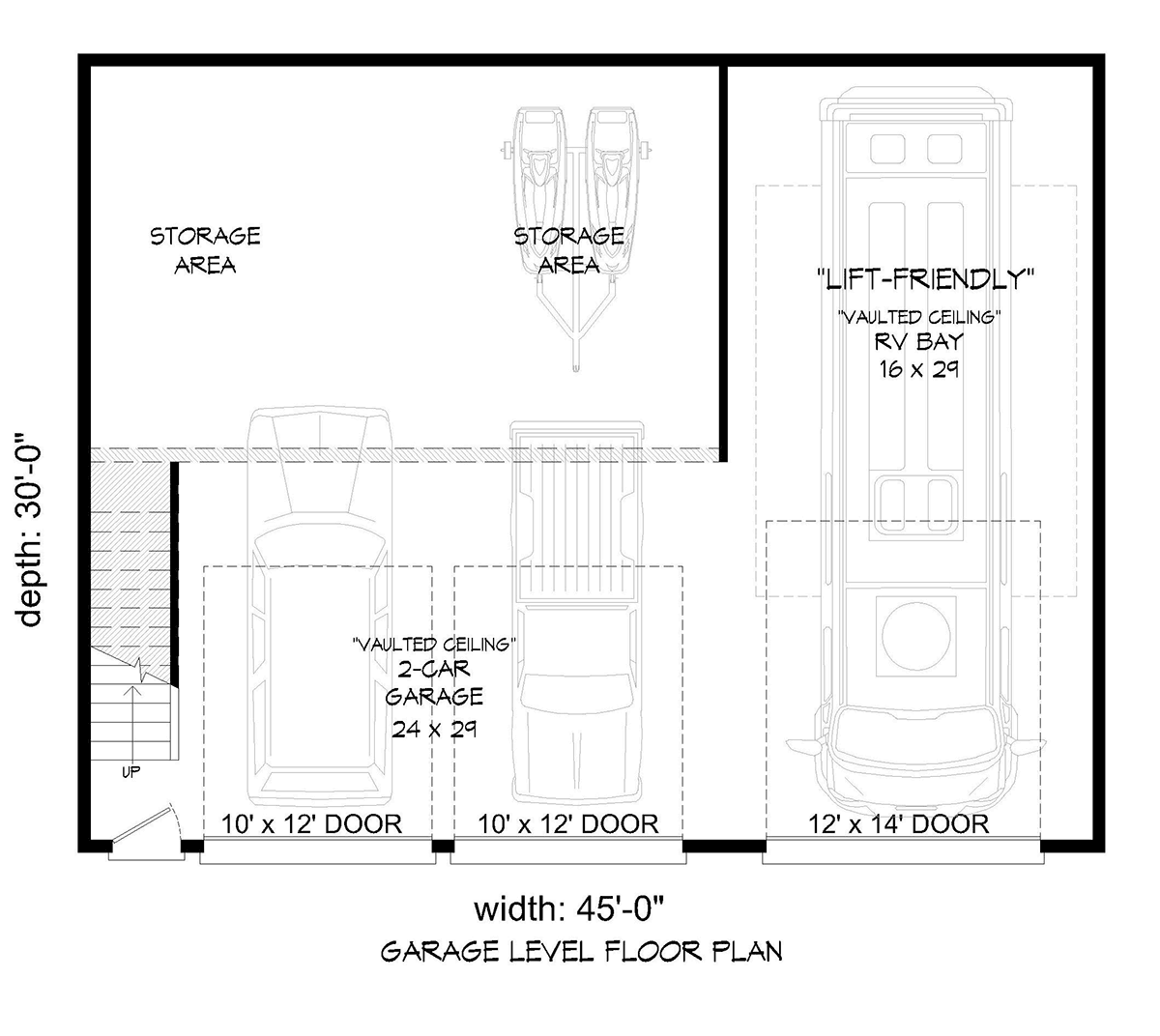 Contemporary Modern Level One of Plan 40881