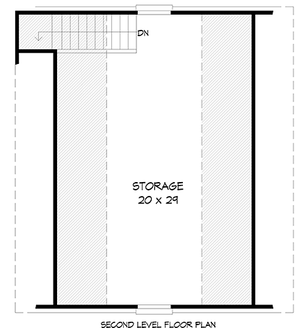 Country, French Country, Traditional 2 Car Garage Plan 40886 Second Level Plan