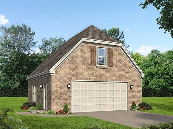 Garage Plan 40886 - 2 Car Garage Elevation