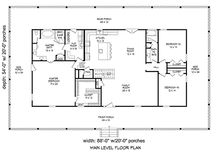 House Plan 40892 First Level Plan