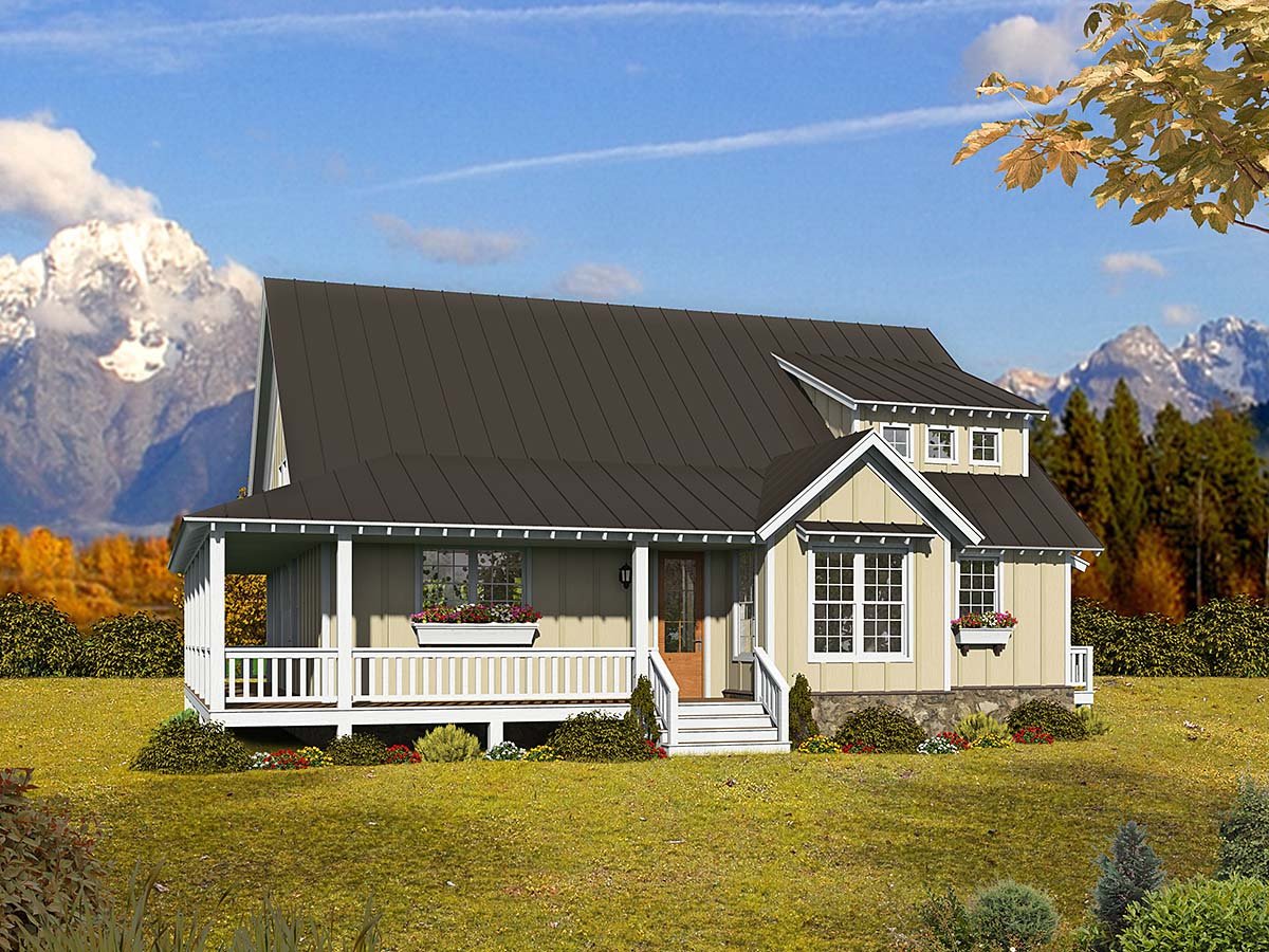 Cottage, Country, Farmhouse House Plan 40893 with 3 Beds, 3 Baths Elevation