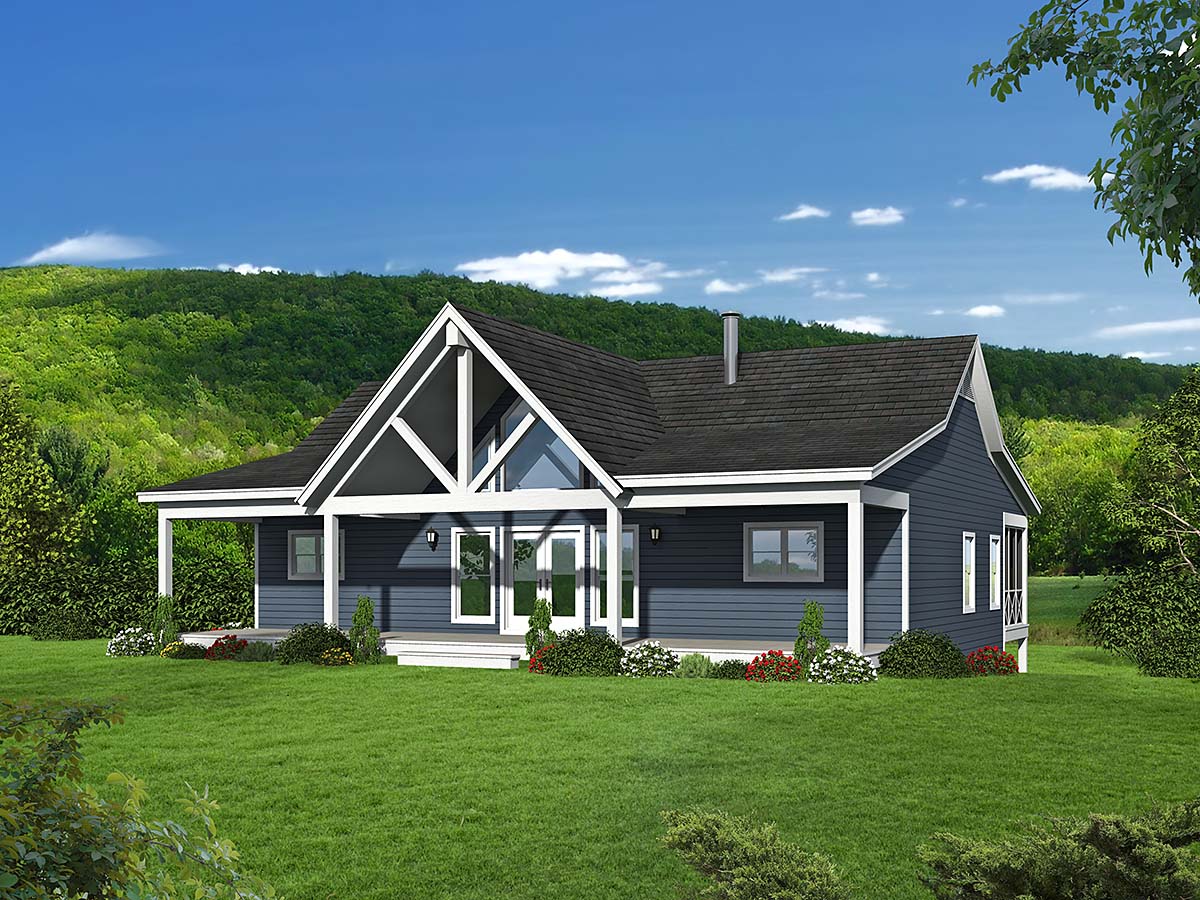 Country, Farmhouse, Ranch, Traditional Plan with 2569 Sq. Ft., 4 Bedrooms, 3 Bathrooms, 1 Car Garage Elevation