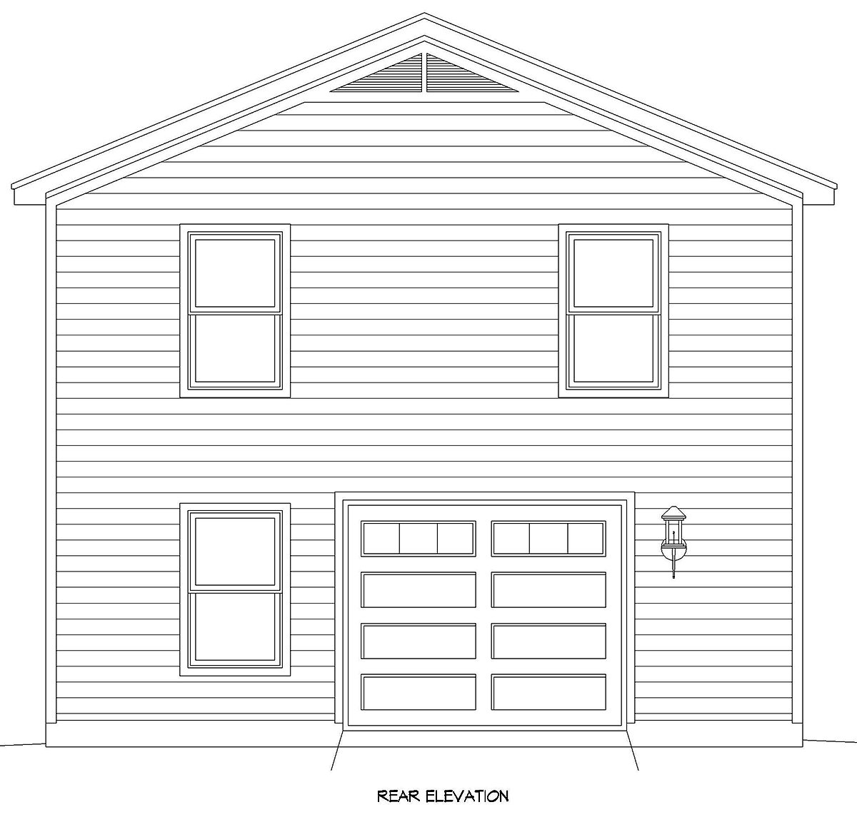 Country Traditional Rear Elevation of Plan 40899