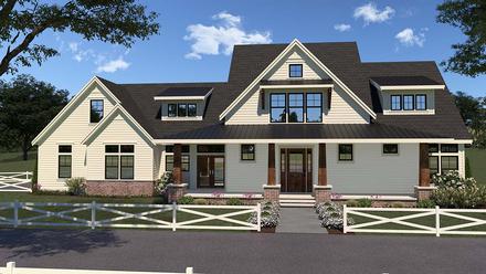 Contemporary Farmhouse Elevation of Plan 40902