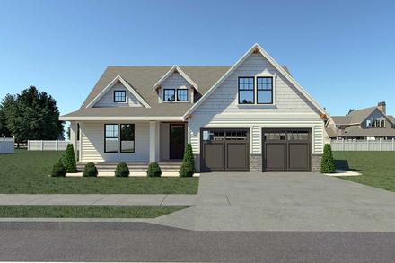 Contemporary Farmhouse Elevation of Plan 40904