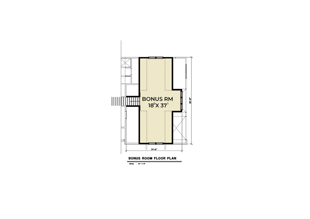 Contemporary Farmhouse Level Two of Plan 40906