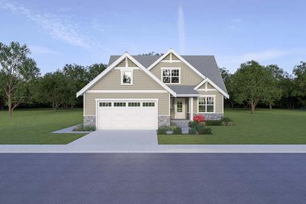 Country Craftsman Elevation of Plan 40914