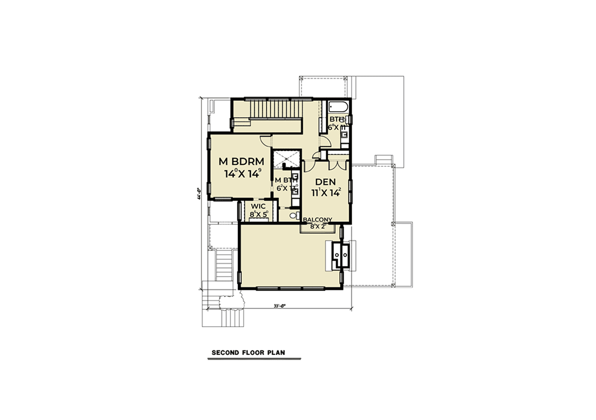 Contemporary Modern Level Two of Plan 40919