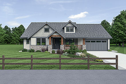 Craftsman Elevation of Plan 40926